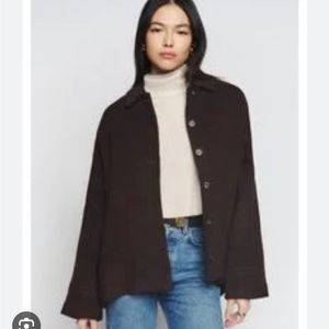 Reformation Camden recycled wool blend jacket in brown size small